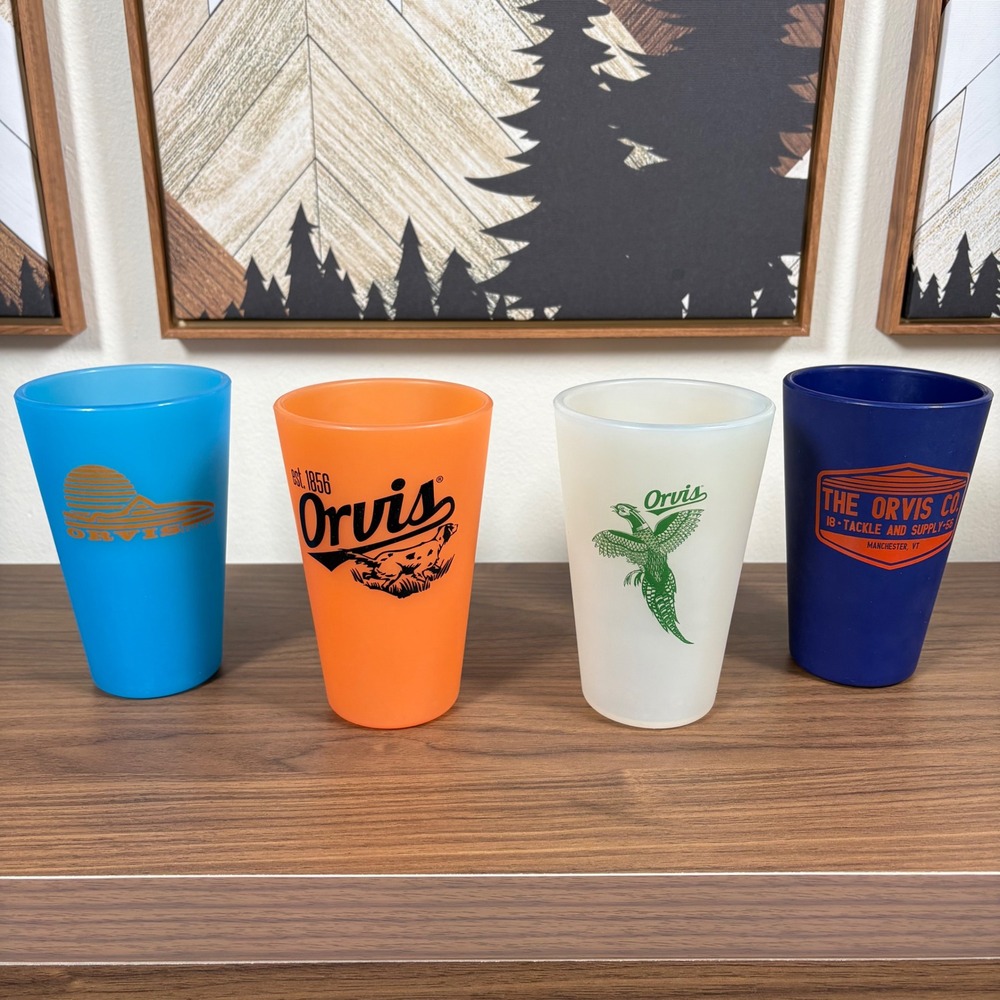 Orvis Silipint Silicone Pint Glass Set 16oz Unbreakable Outdoor Cups 4 Pack 16oz